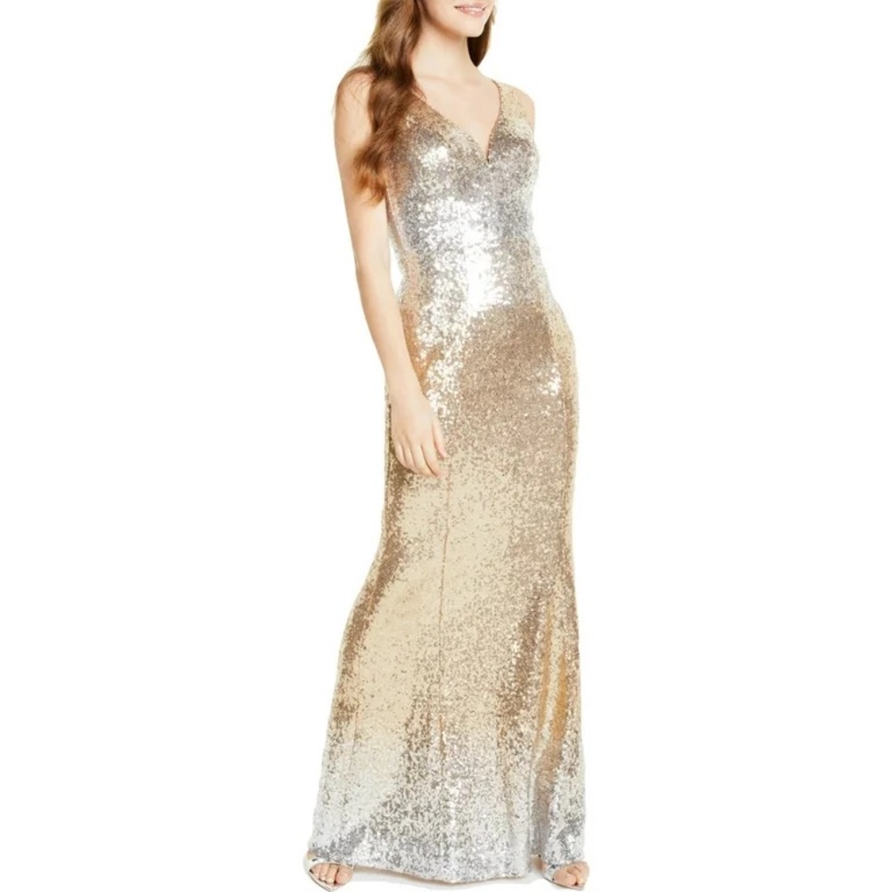 Stunning Silver Sequin Gown